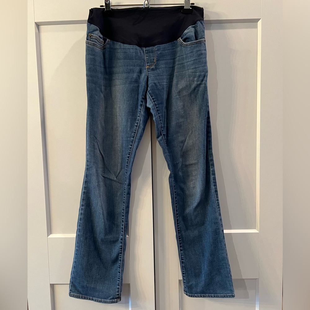 Liz Lange Maternity Over the Belly Boot Cut Jeans, Size 8